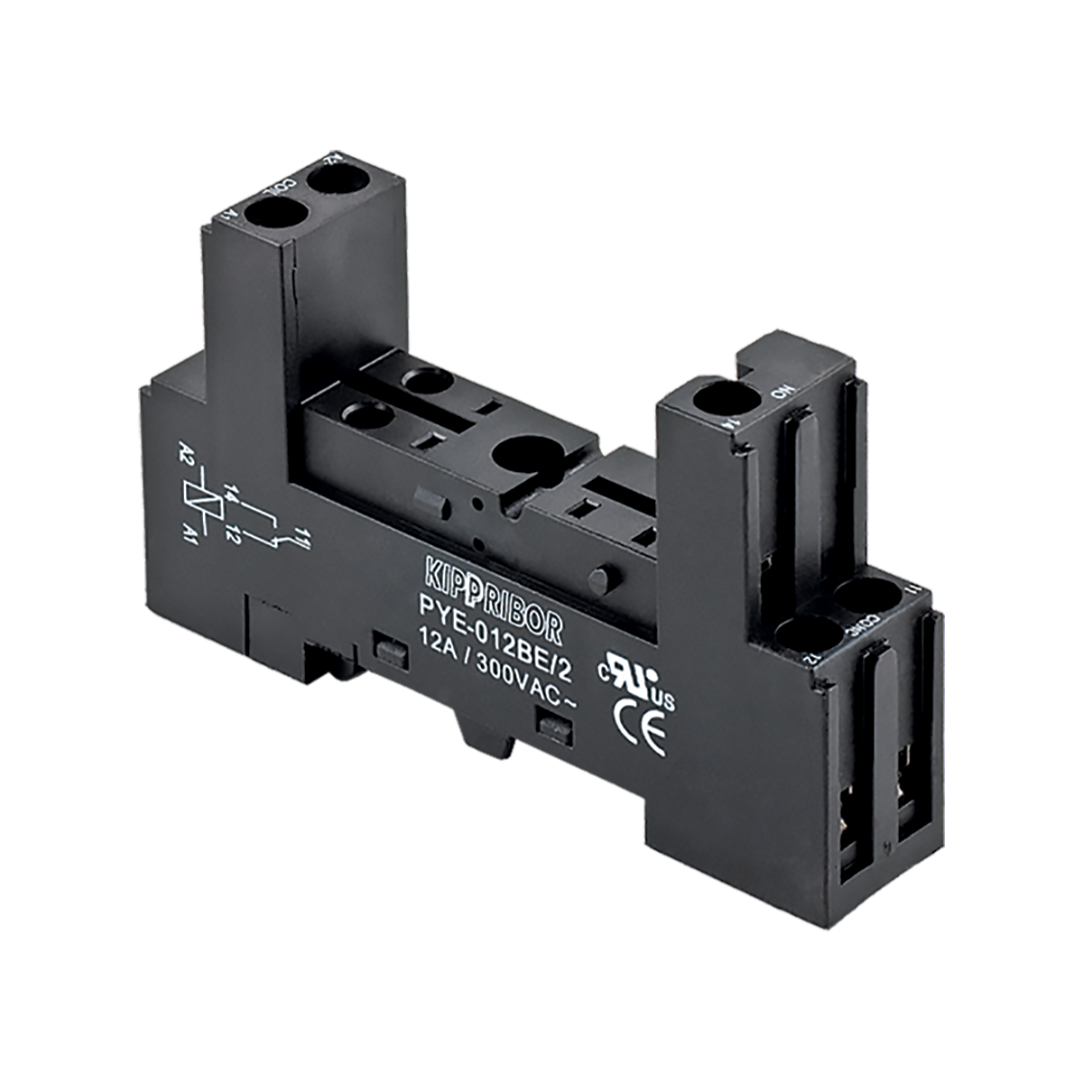 Монтажные колодки KIPPRIBOR PYF-012BE, PYF-022BE, PYF-112BE, PYF-122BE (для 1- и 2-контактных промежуточных реле серии MR)